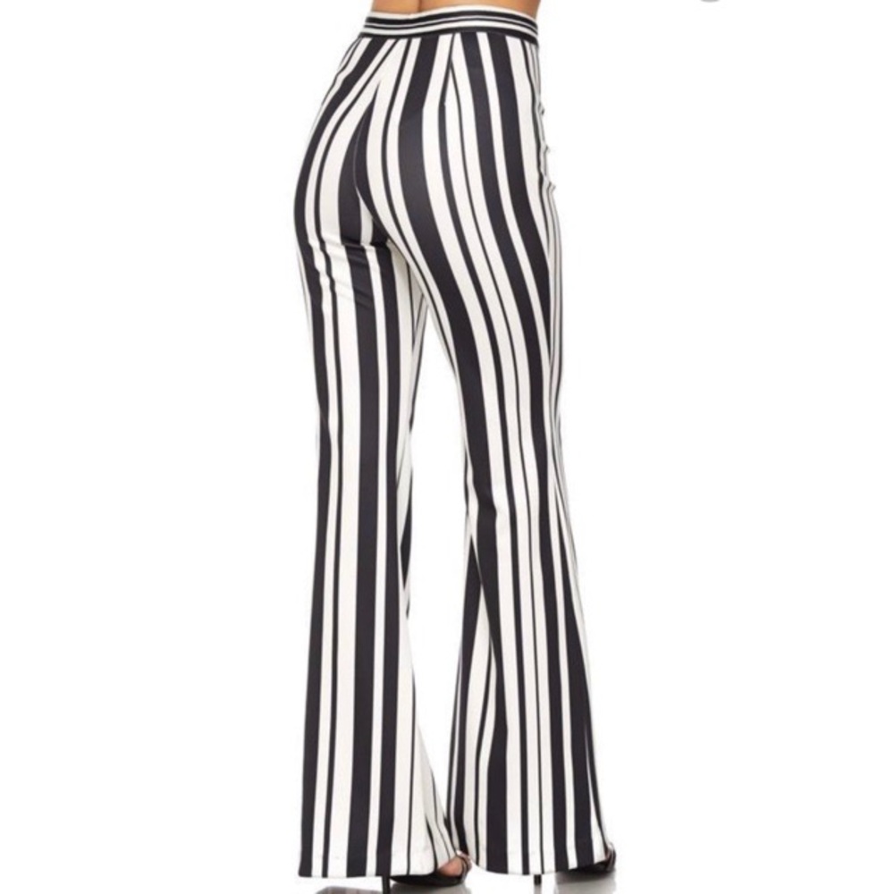LAST ONE! High waist striped flare leg pants - Picture 4 of 8